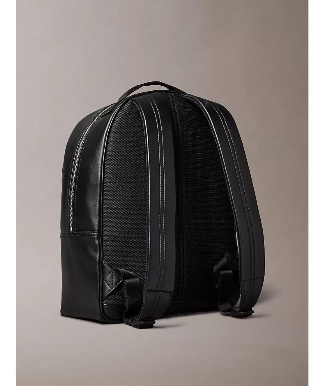 CALVIN KLEIN Черный рюкзак из искусственной кожи, фото 2