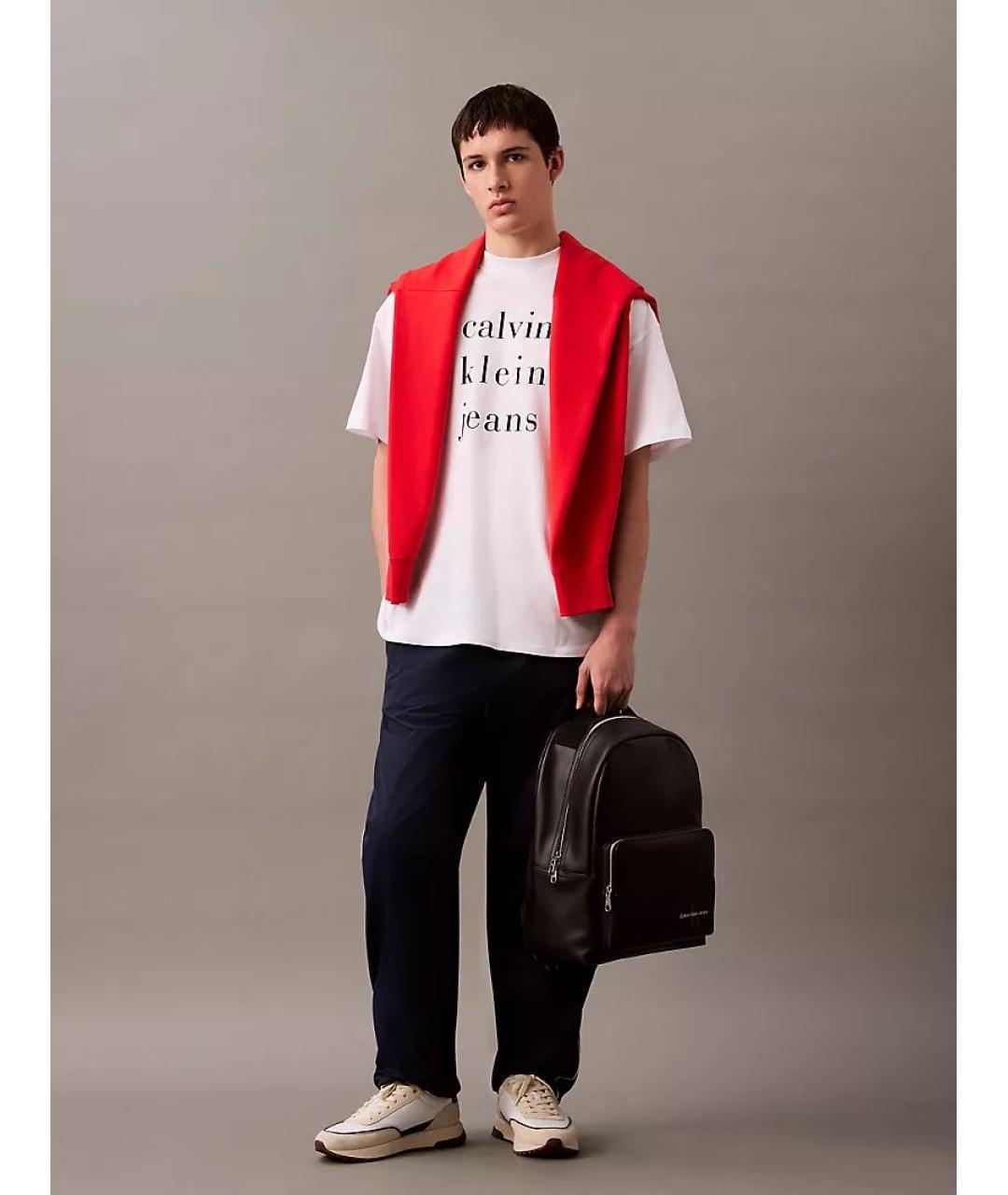 CALVIN KLEIN Черный рюкзак из искусственной кожи, фото 4