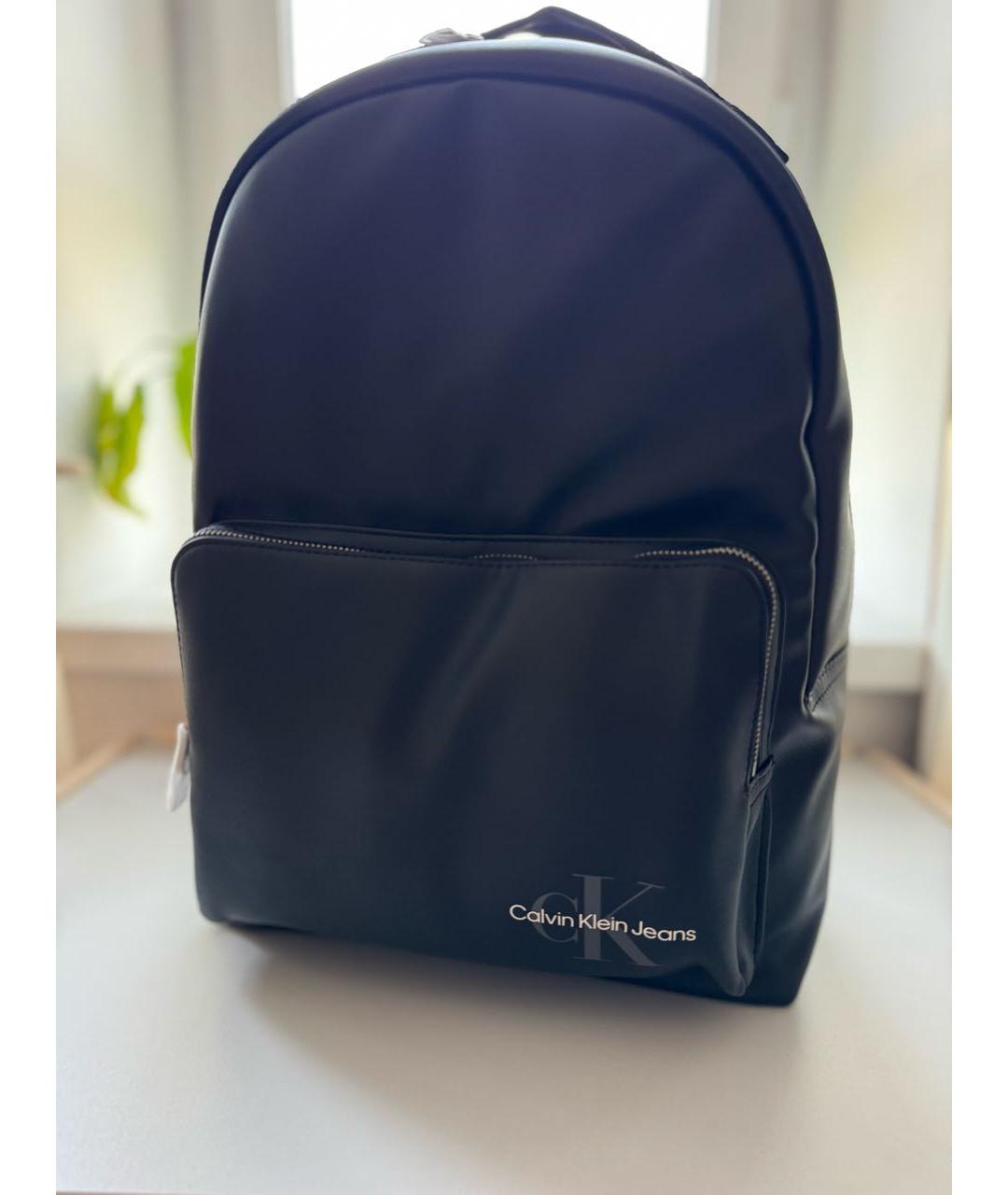 CALVIN KLEIN Черный рюкзак из искусственной кожи, фото 5