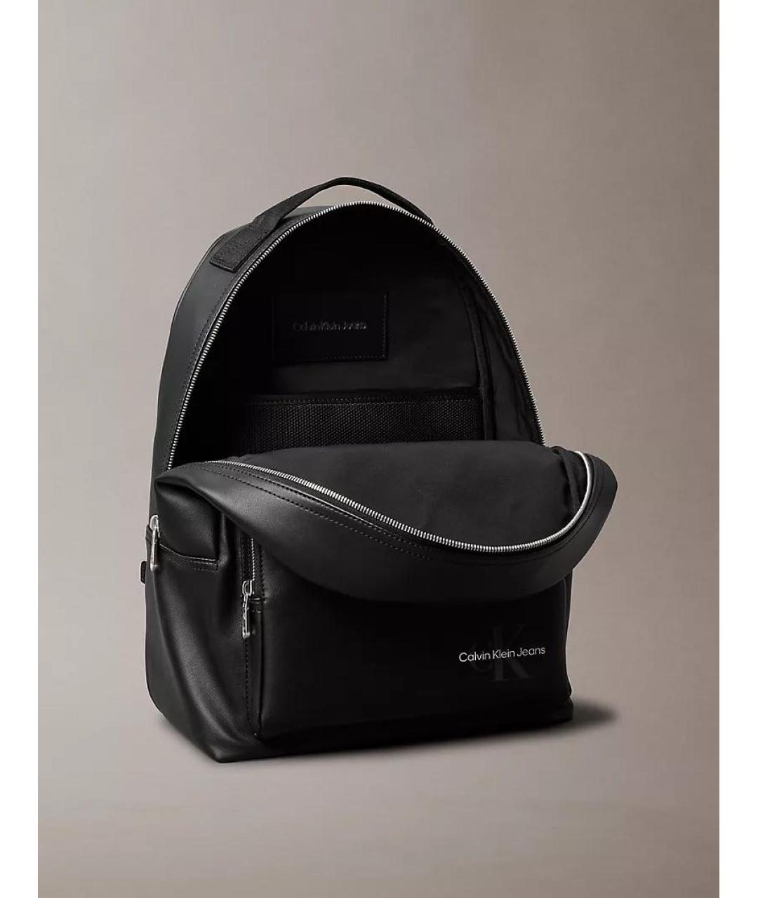 CALVIN KLEIN Черный рюкзак из искусственной кожи, фото 3
