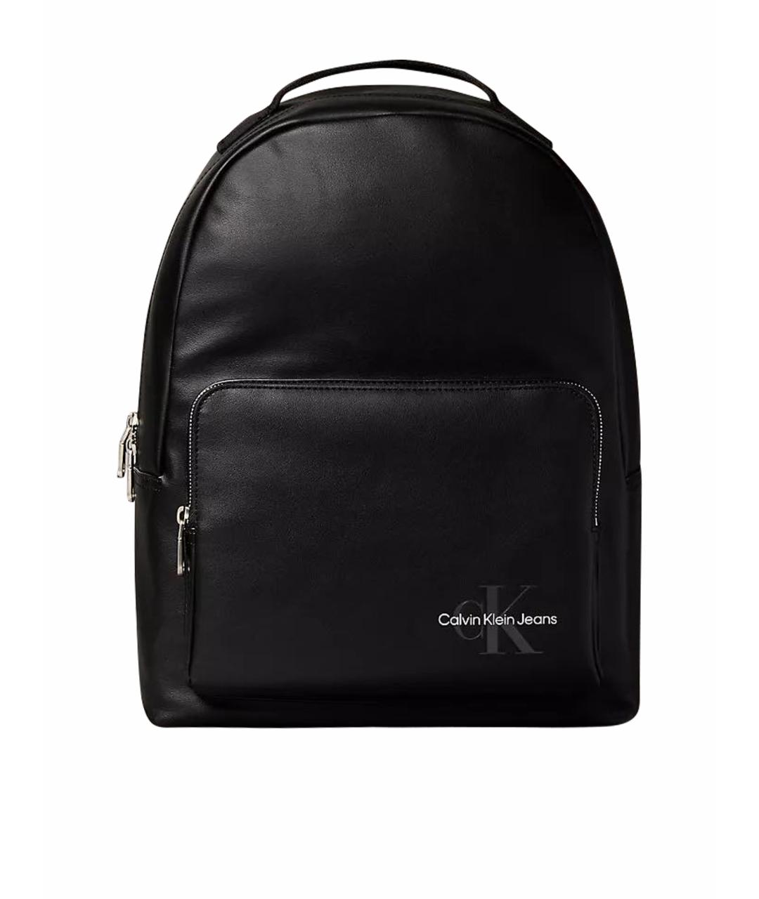 CALVIN KLEIN Черный рюкзак из искусственной кожи, фото 1