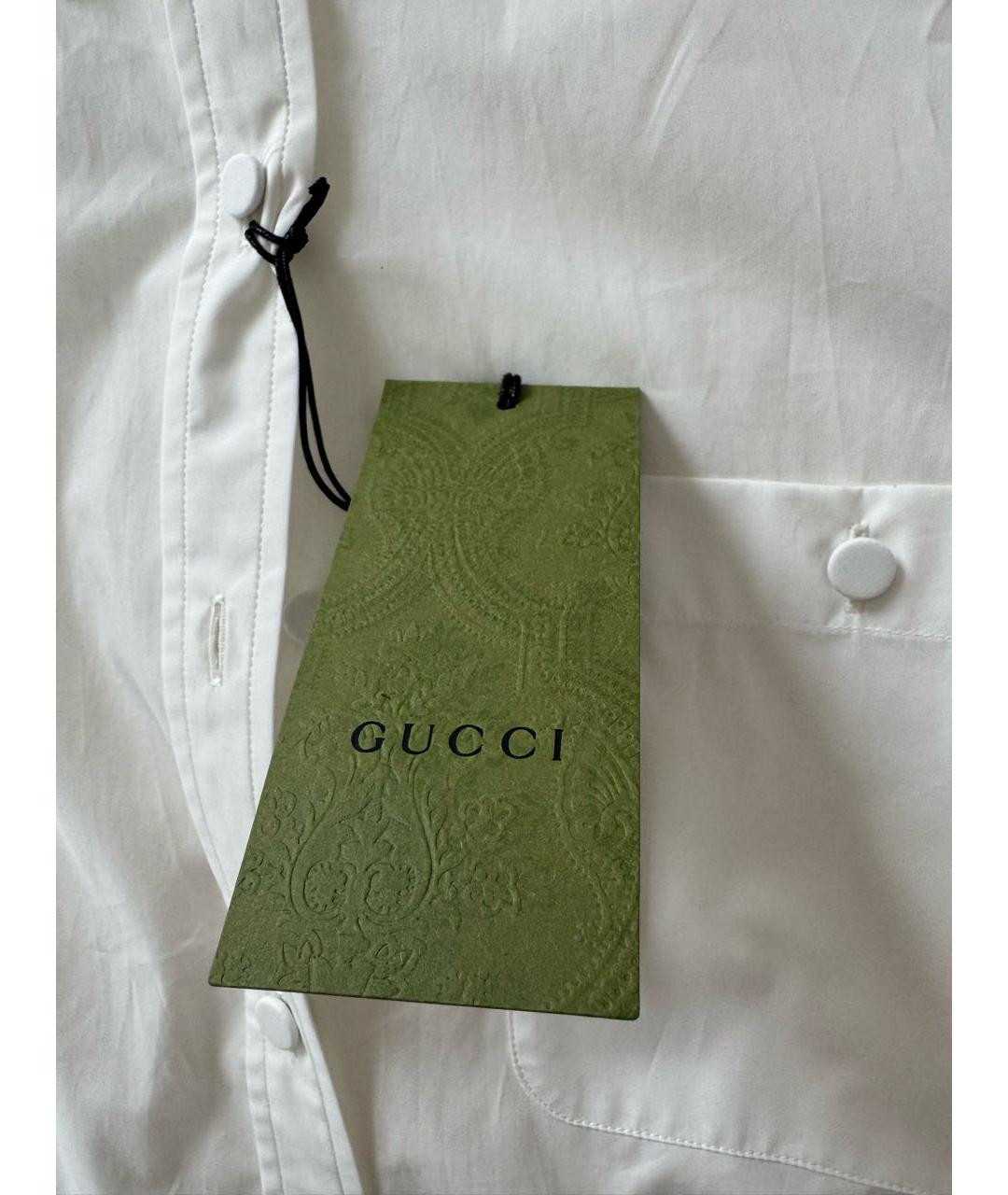 GUCCI Белая хлопковая рубашка, фото 6