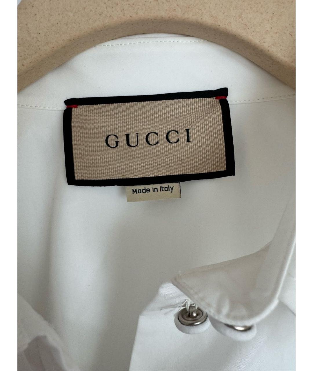 GUCCI Белая хлопковая рубашка, фото 3
