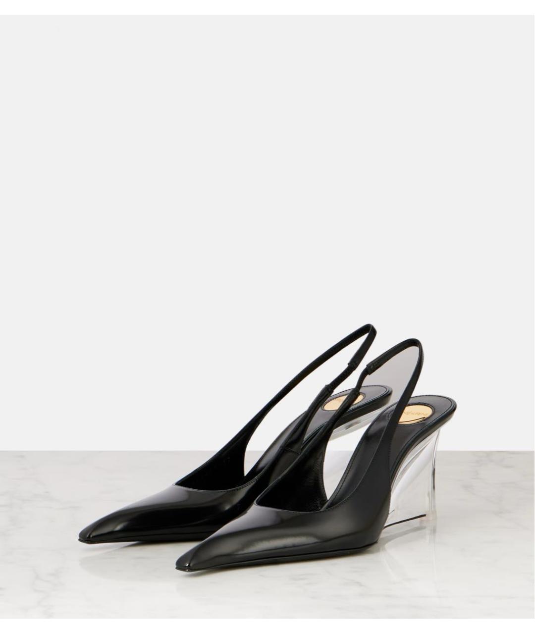 SAINT LAURENT Черные туфли из лакированной кожи, фото 3