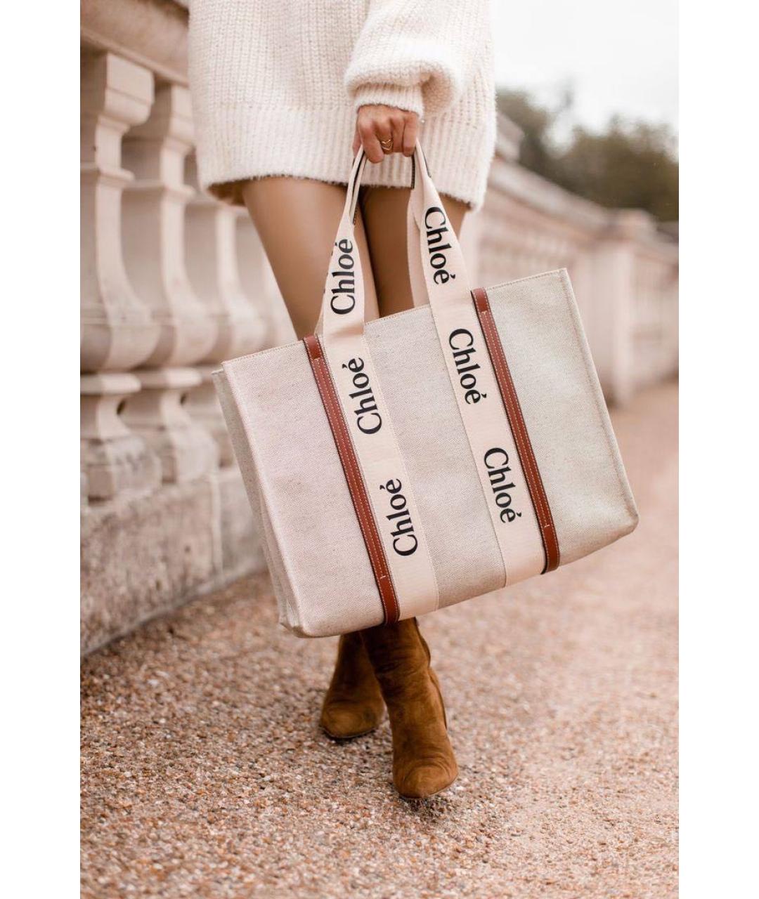 CHLOE Бежевая сумка тоут, фото 3