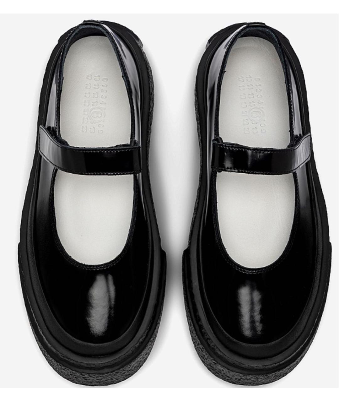 MM6 MAISON MARGIELA Черные кожаные балетки, фото 3