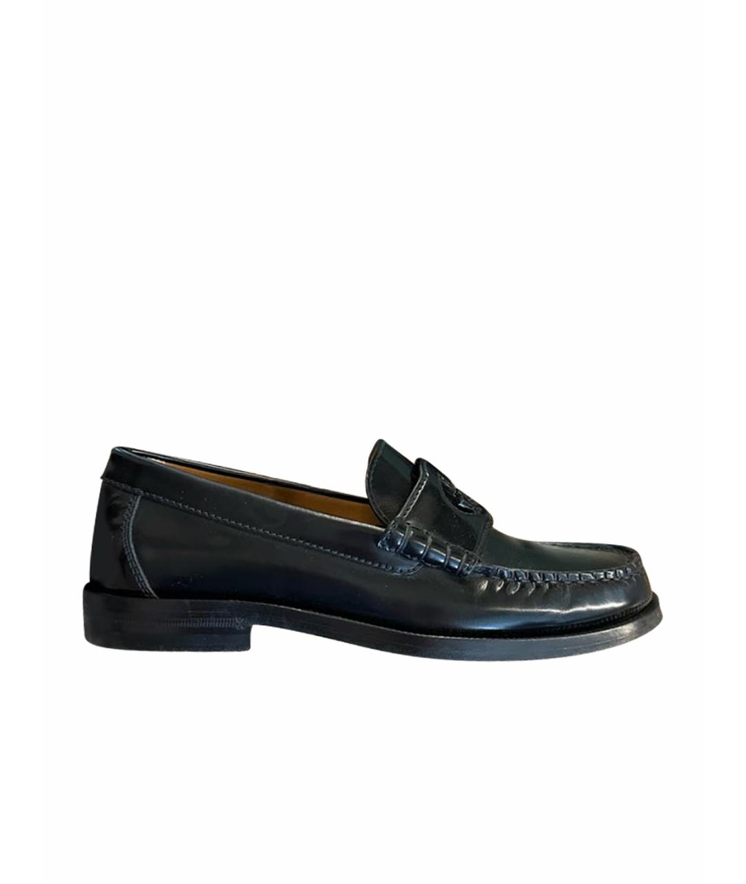 GUCCI Черные кожаные лоферы, фото 1