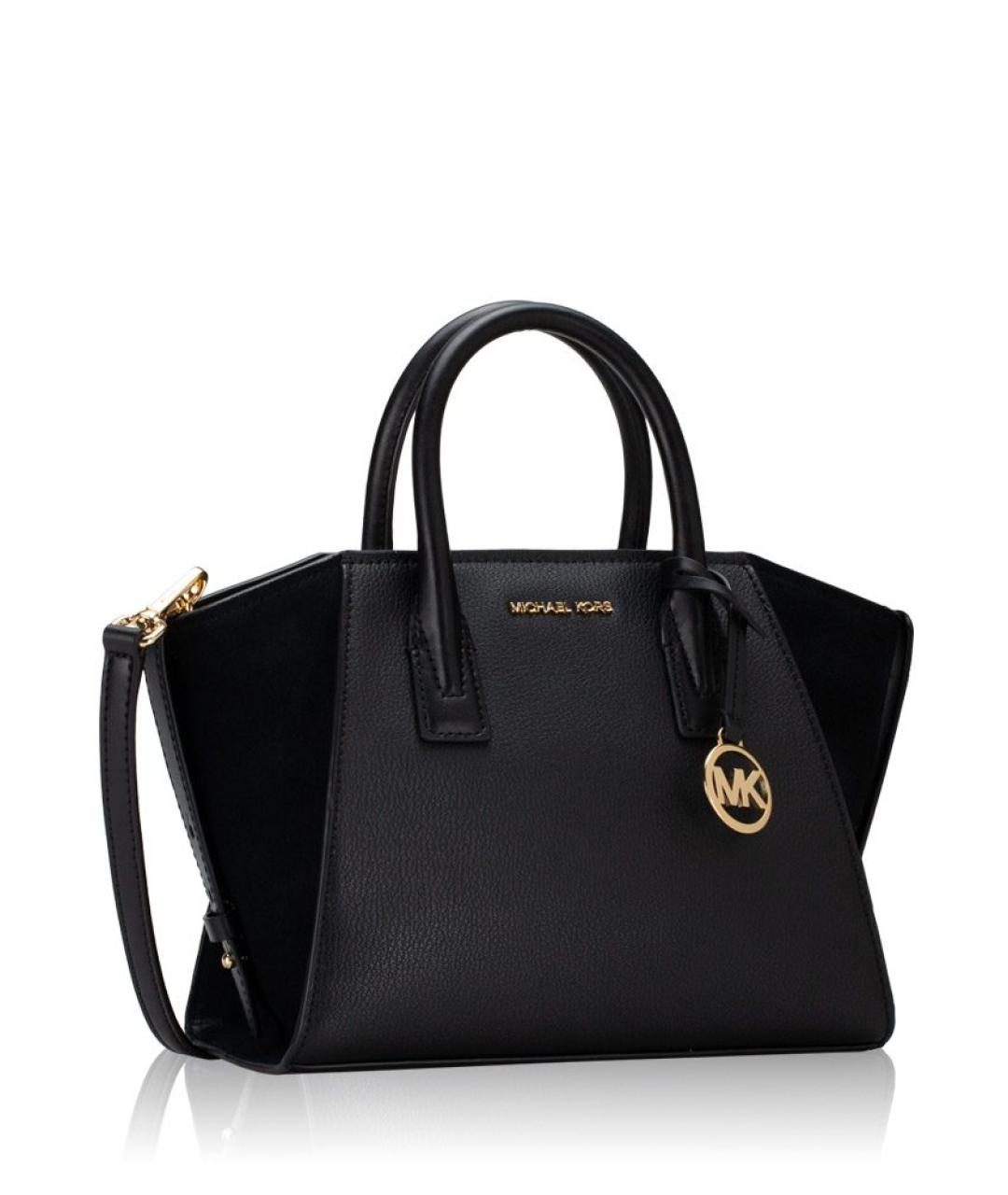 MICHAEL KORS Черная кожаная сумка с короткими ручками, фото 2