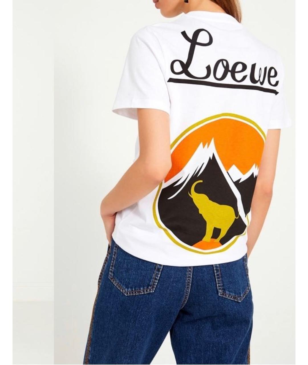LOEWE Белая хлопковая футболка, фото 5