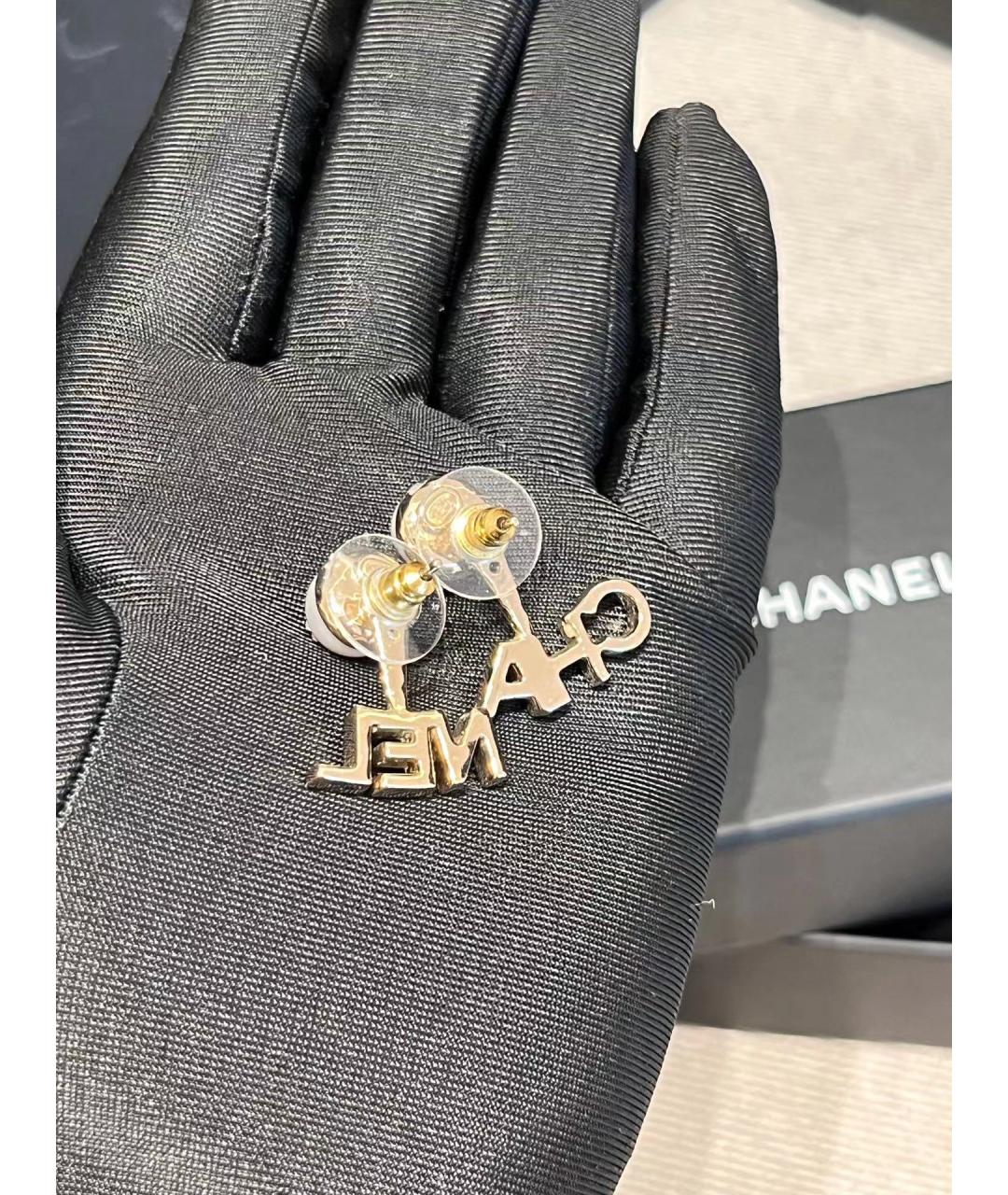CHANEL Белые серьги, фото 6