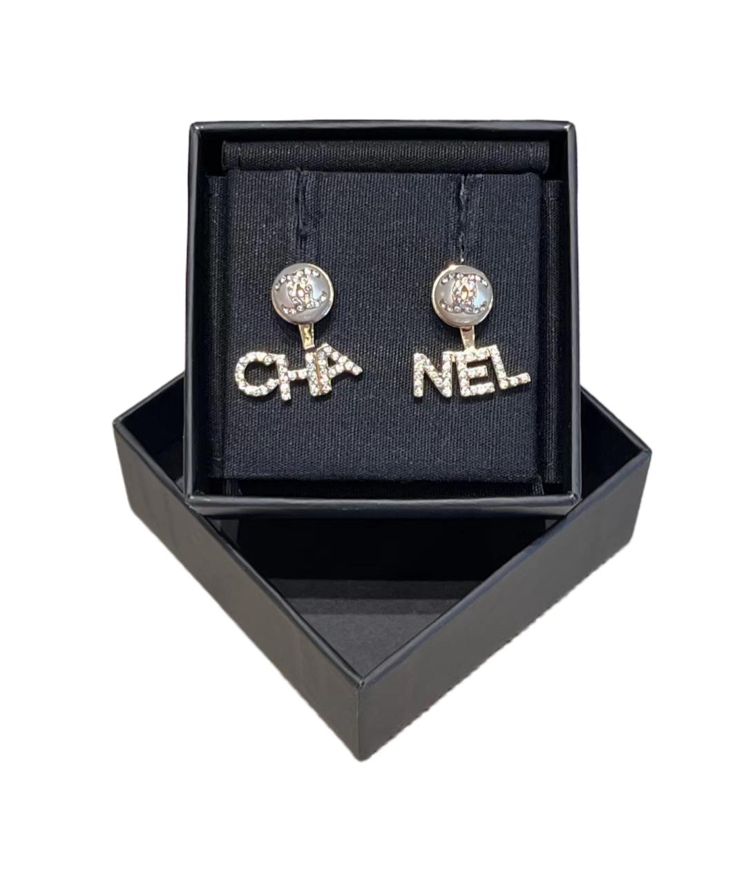 CHANEL Белые серьги, фото 2