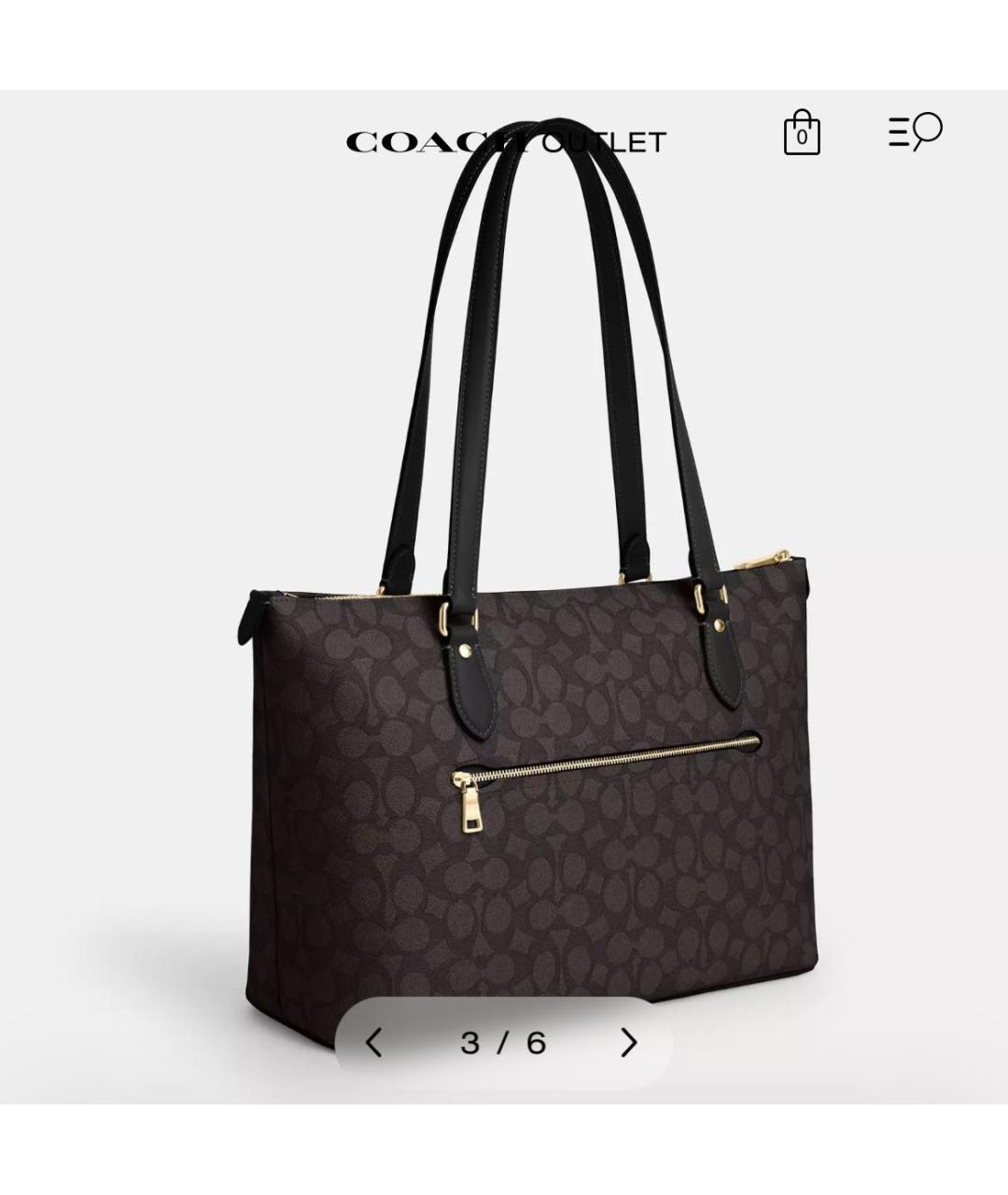 COACH Коричневая сумка тоут, фото 3