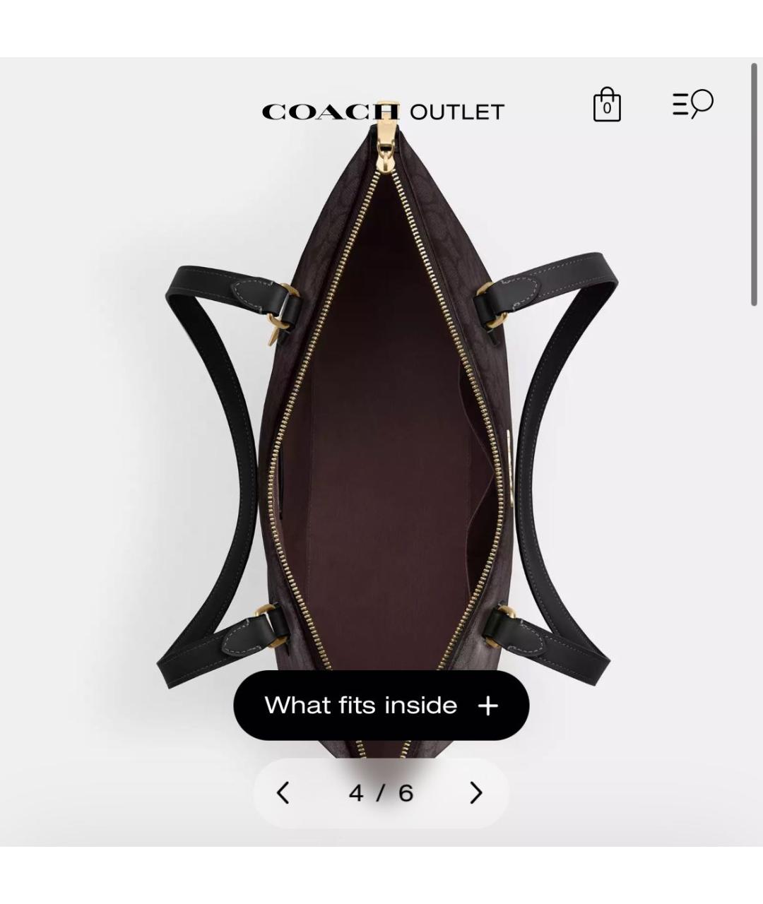 COACH Коричневая сумка тоут, фото 4