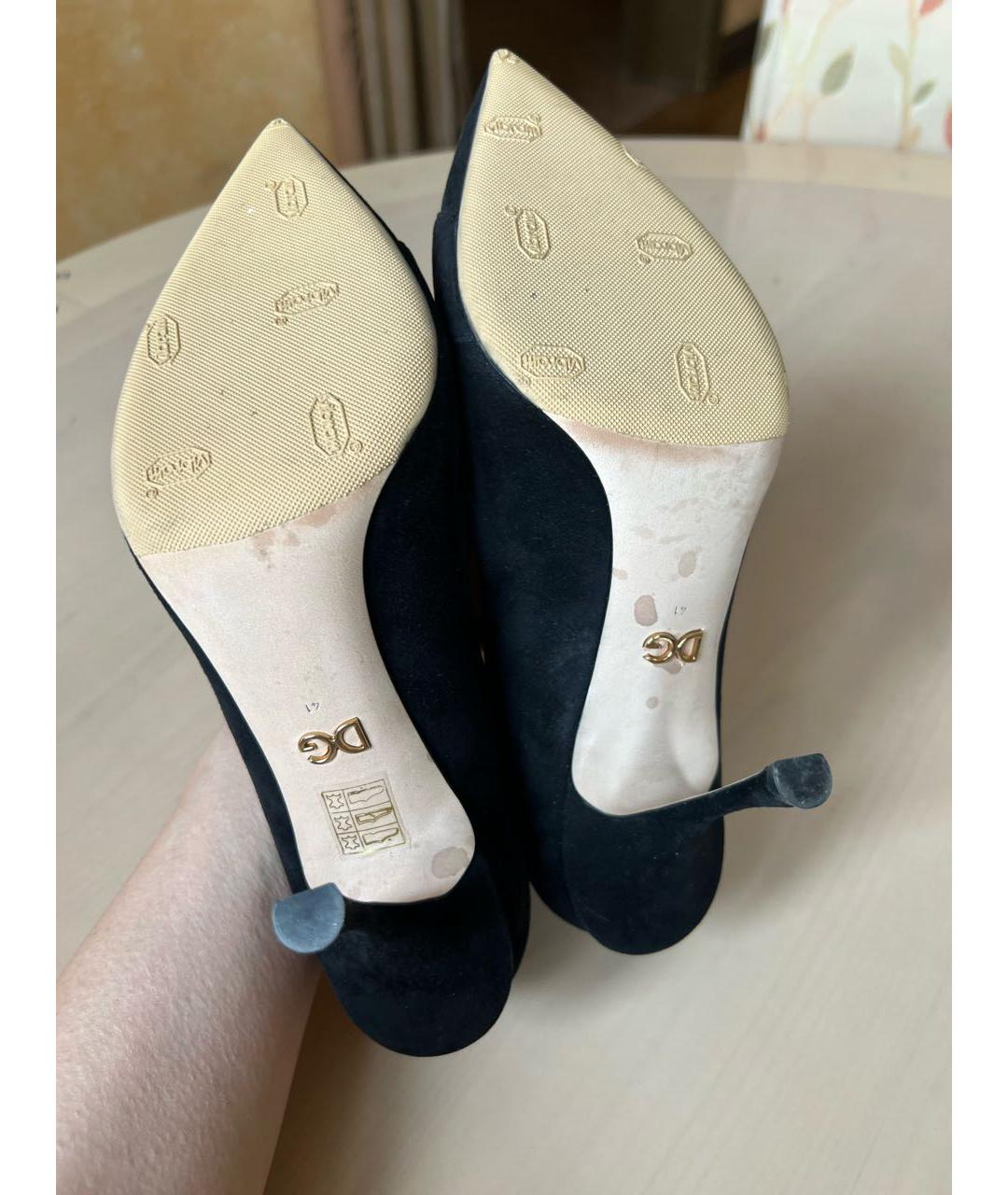 DOLCE&GABBANA Черные замшевые туфли, фото 5
