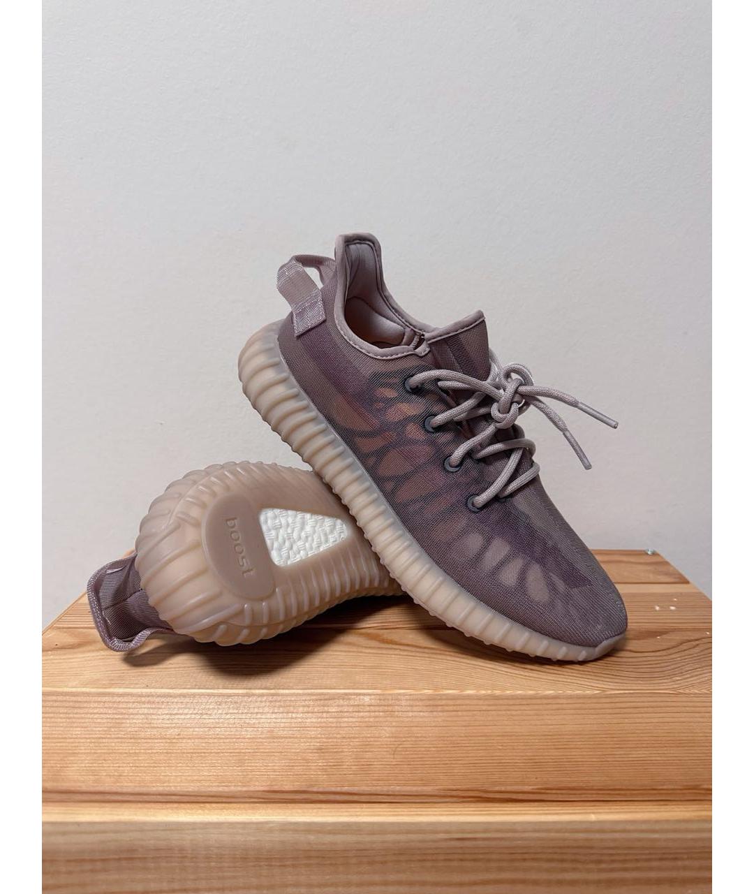 ADIDAS YEEZY Фиолетовые текстильные низкие кроссовки / кеды, фото 2