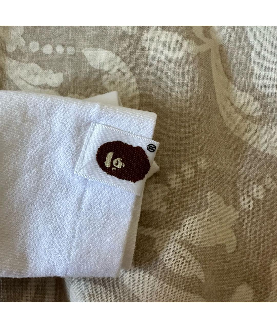 BAPE Белая хлопковая футболка, фото 5