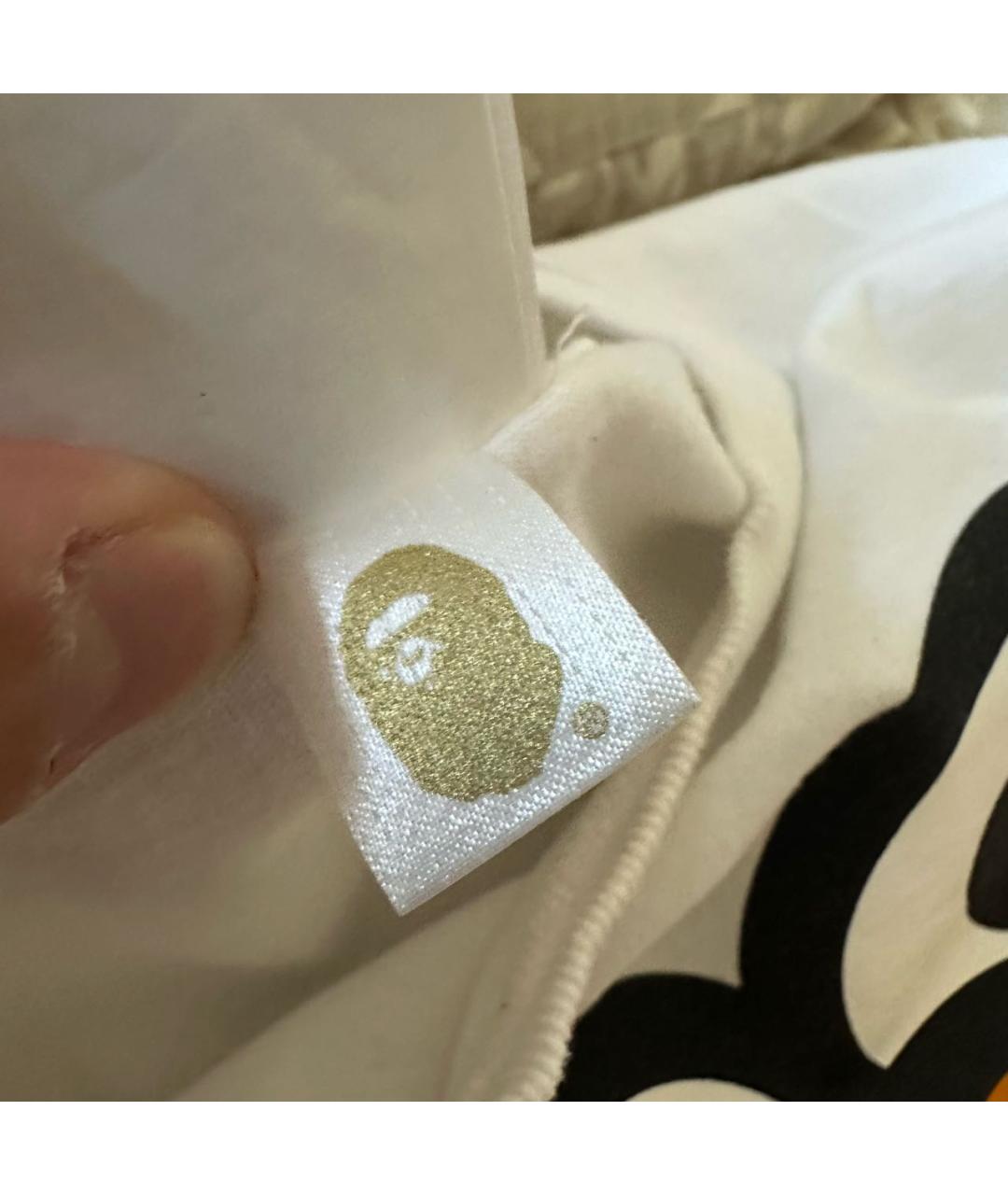 BAPE Белая хлопковая футболка, фото 7