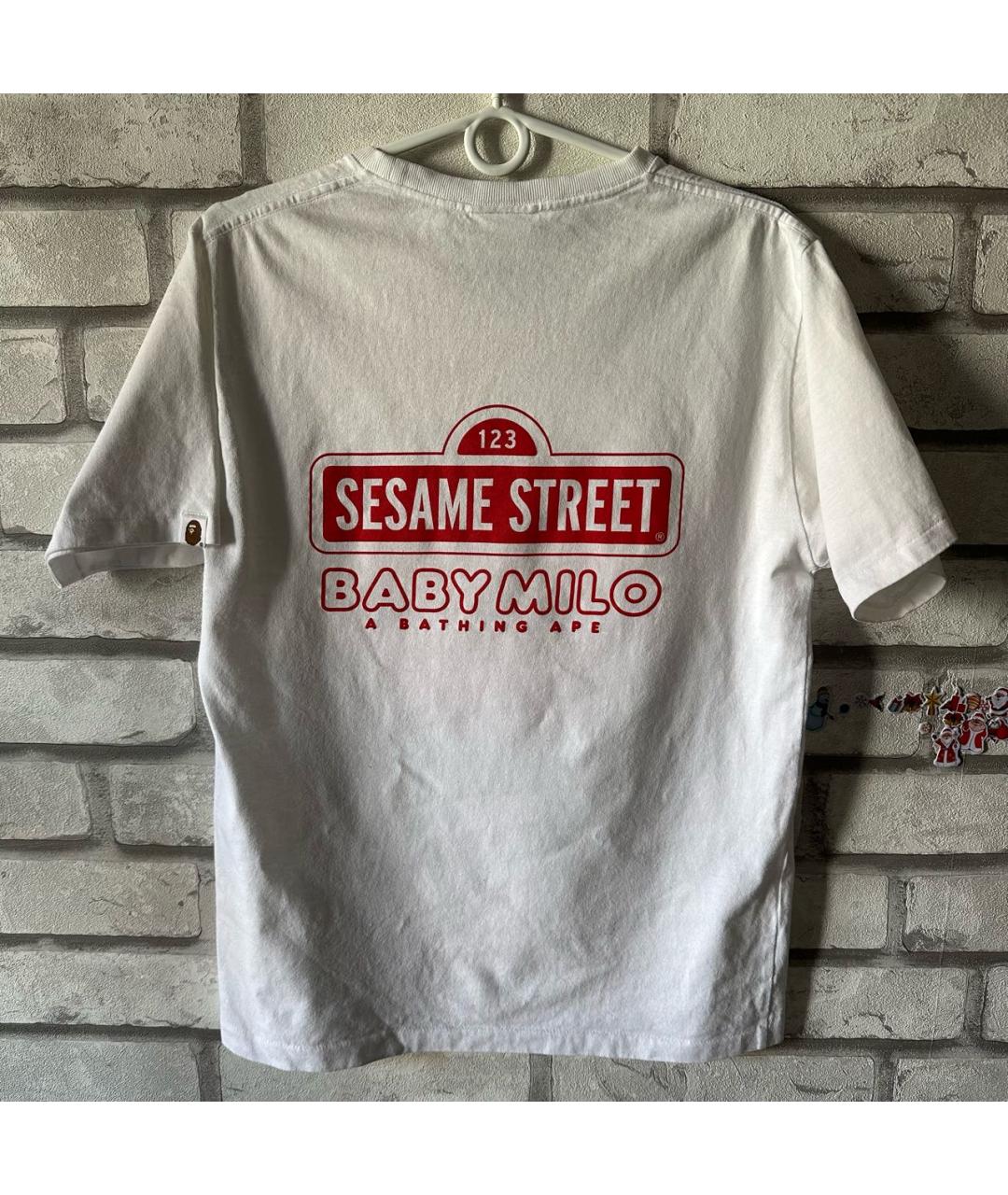 BAPE Белая хлопковая футболка, фото 2