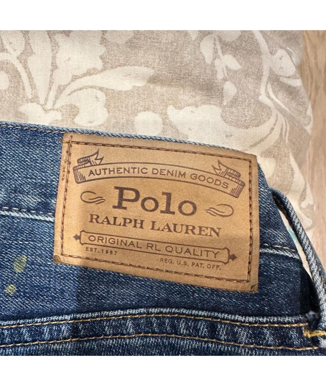 POLO RALPH LAUREN Темно-синие хлопко-эластановые джинсы скинни, фото 3