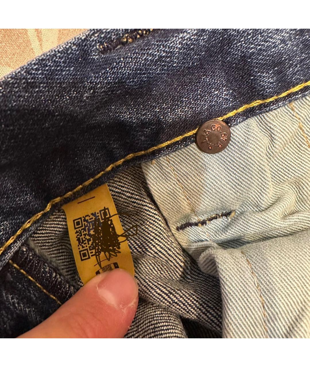 POLO RALPH LAUREN Темно-синие хлопко-эластановые джинсы скинни, фото 8