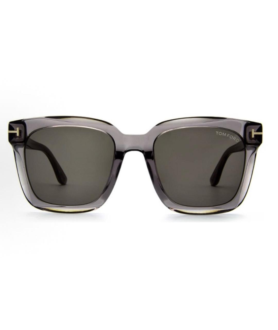 TOM FORD Серые пластиковые солнцезащитные очки, фото 4