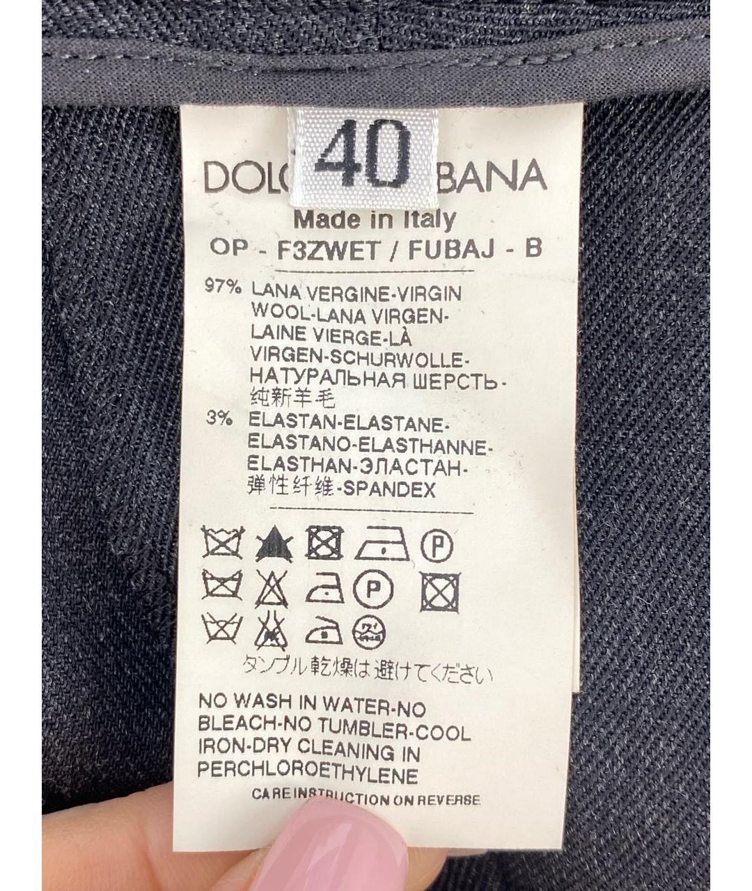 DOLCE&GABBANA Шерстяные прямые брюки, фото 6