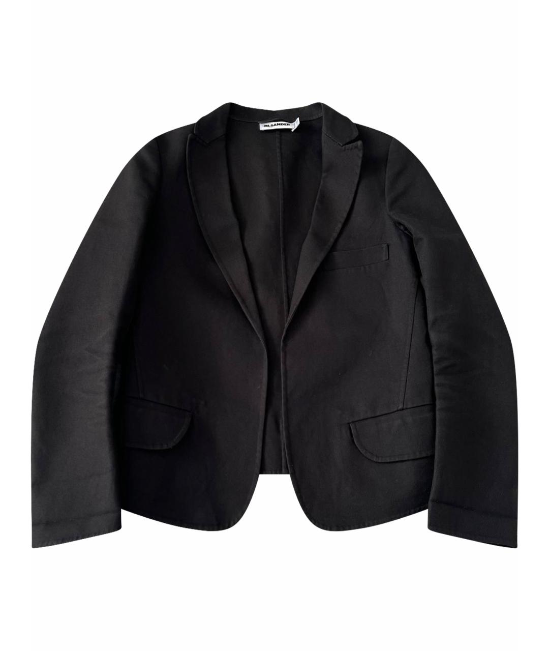 JIL SANDER Черный хлопковый жакет/пиджак, фото 1