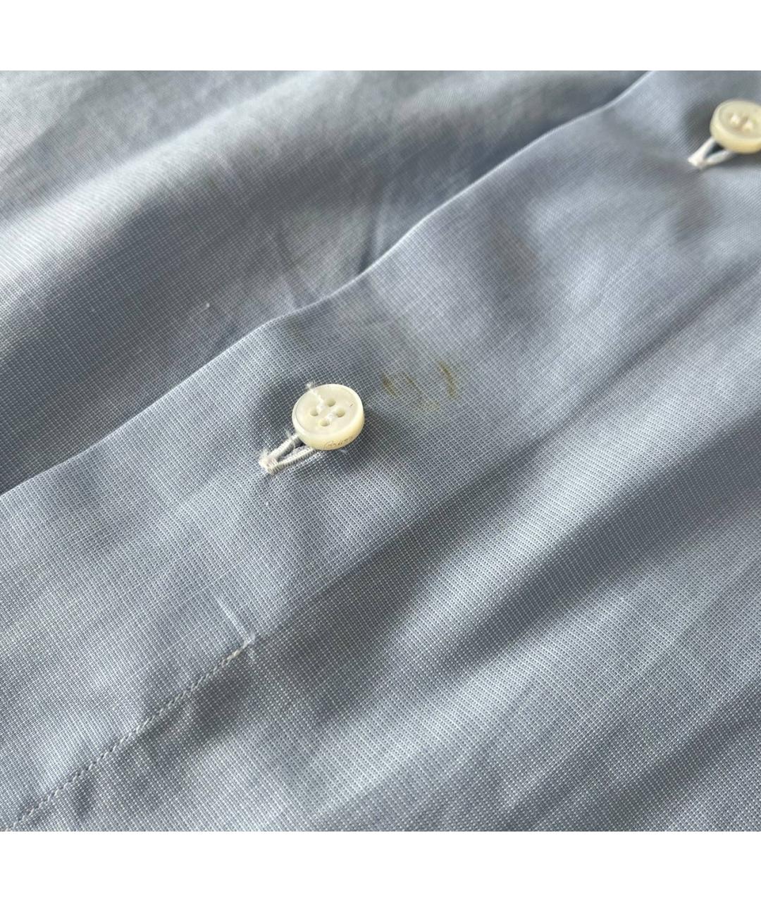 BRIONI Голубая хлопковая классическая рубашка, фото 5