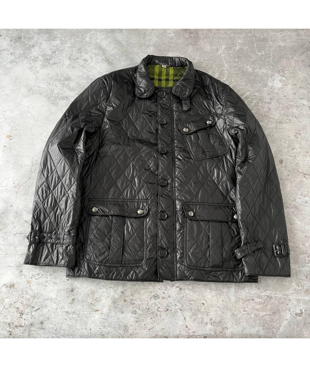 BURBERRY Черная полиамидовая куртка, фото 2