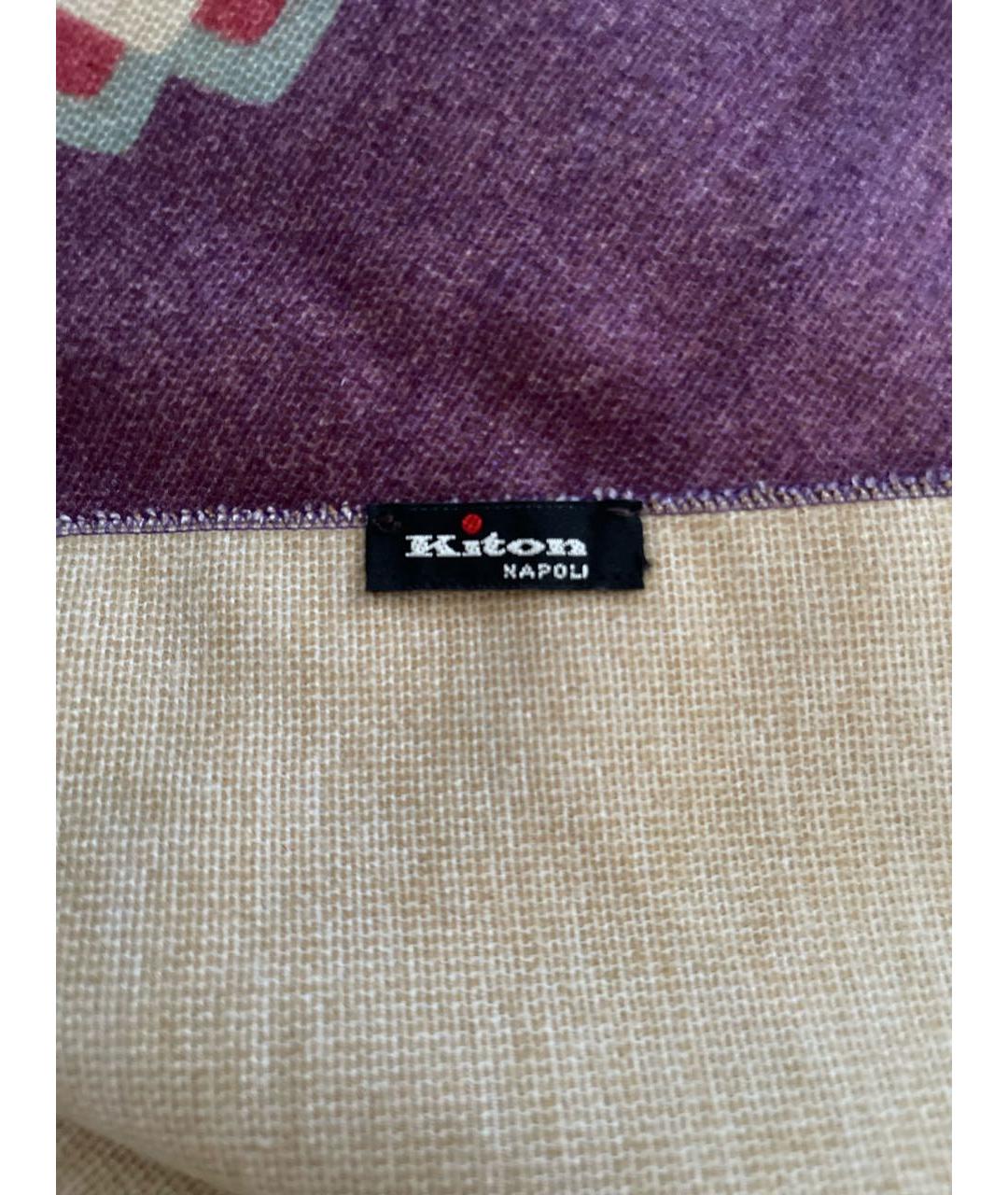 KITON Фиолетовый кашемировый шарф, фото 2