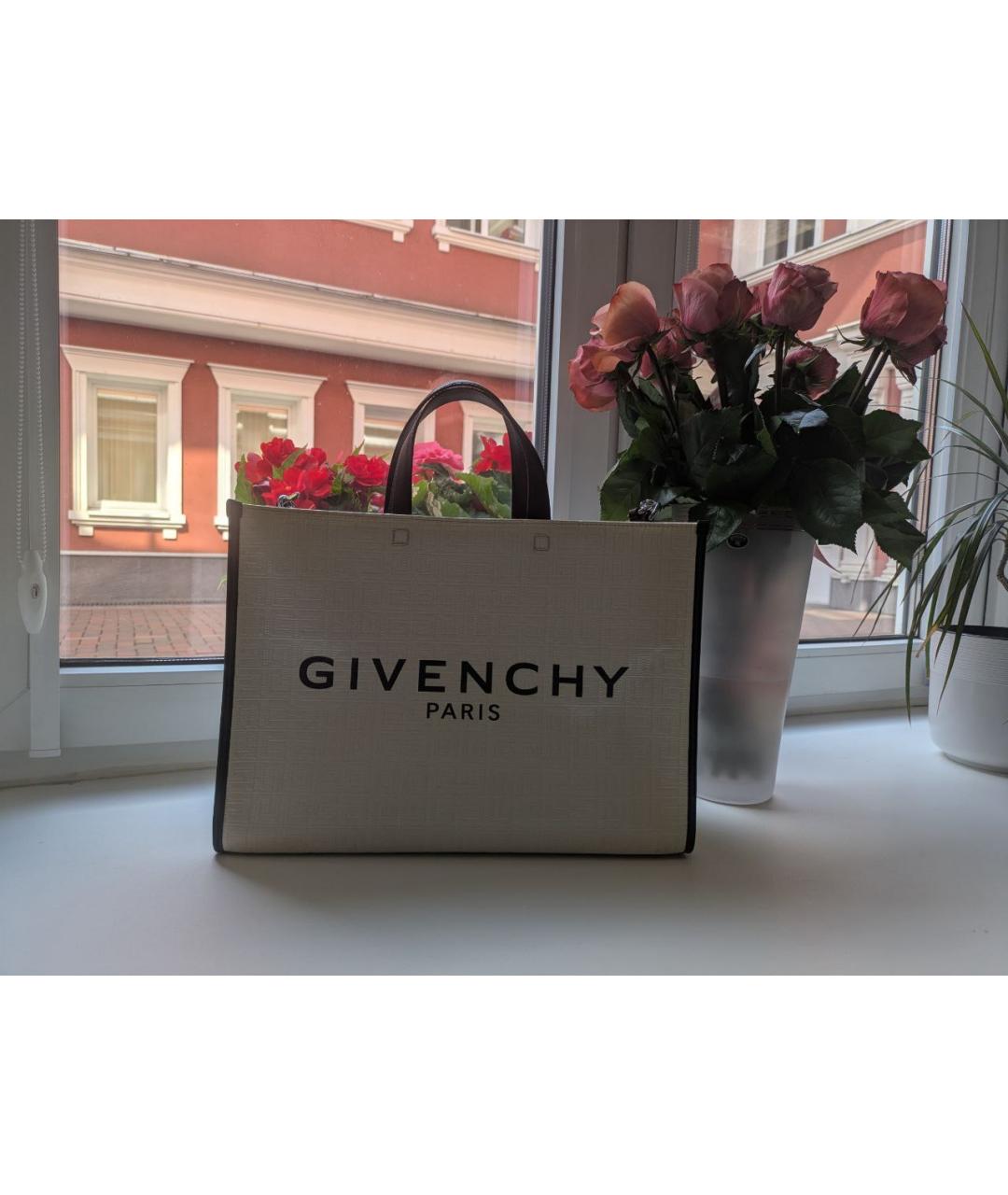 GIVENCHY Бежевая кожаная сумка через плечо, фото 5