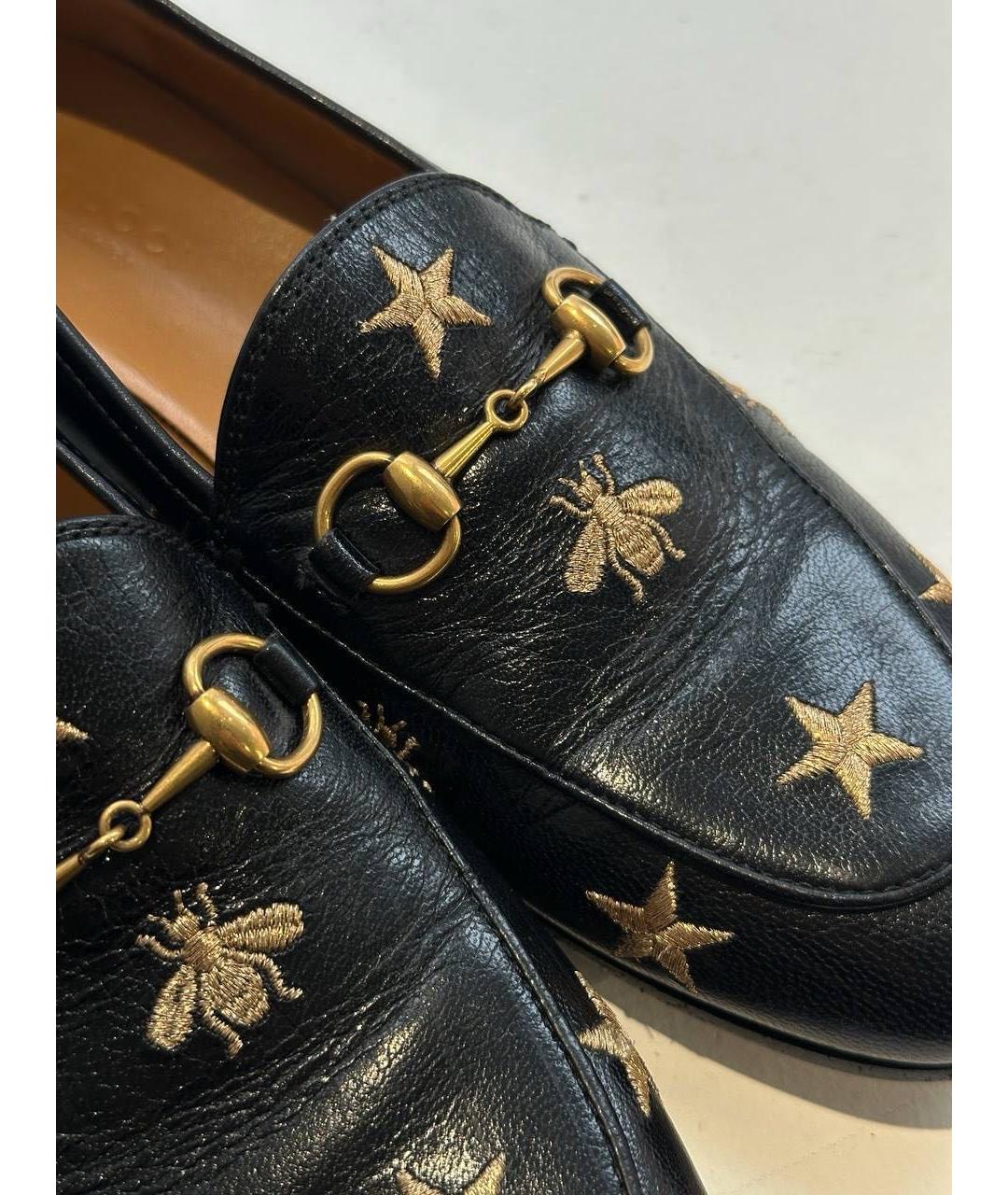 GUCCI Черные кожаные лоферы, фото 3