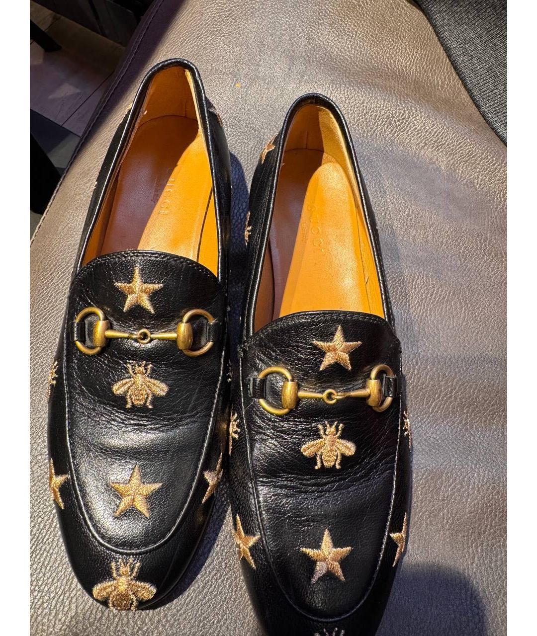 GUCCI Черные кожаные лоферы, фото 4