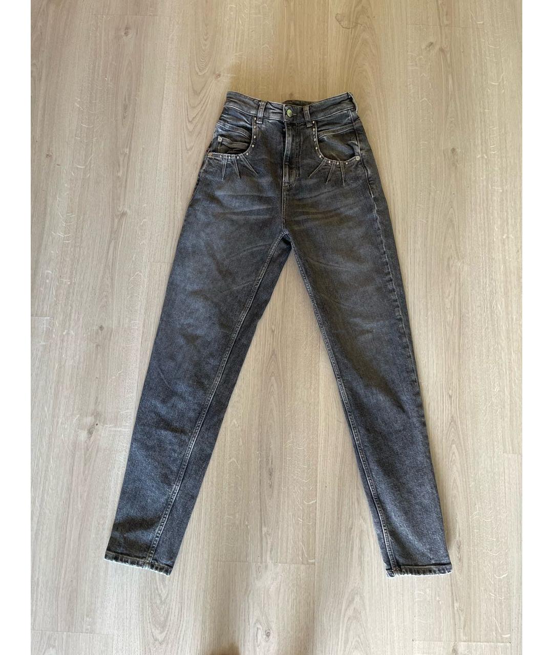 EMPORIO ARMANI Серые хлопковые прямые джинсы, фото 6