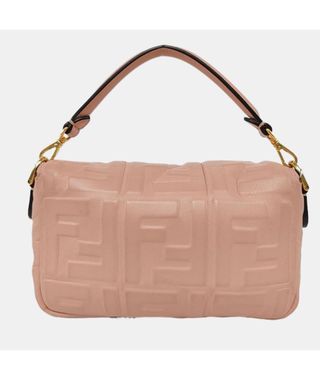 FENDI Розовая кожаная сумка через плечо, фото 4
