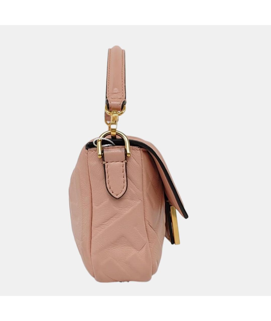FENDI Розовая кожаная сумка через плечо, фото 3