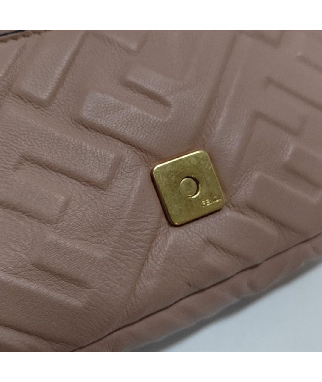 FENDI Розовая кожаная сумка через плечо, фото 5