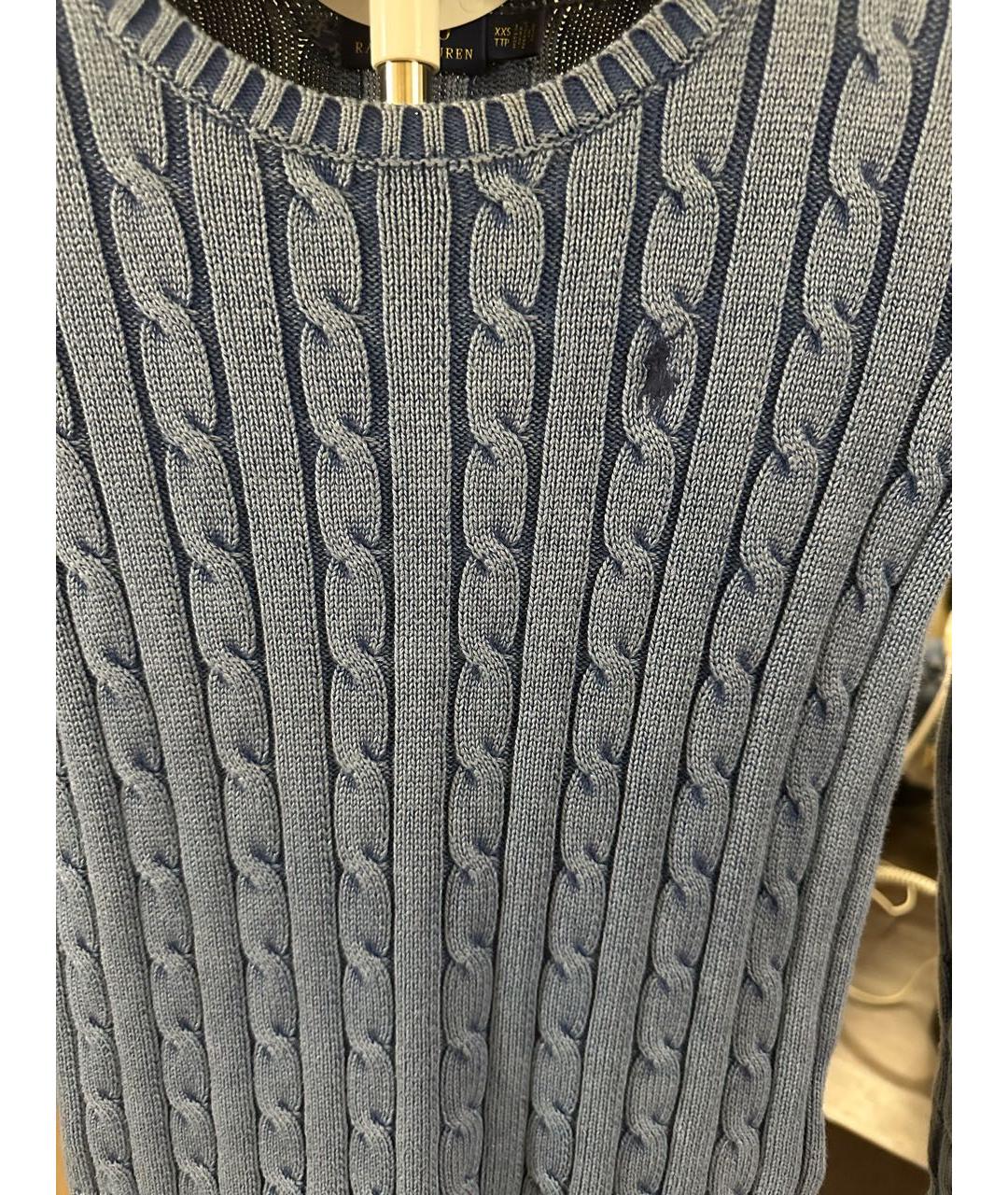 POLO RALPH LAUREN Синий хлопковый джемпер / свитер, фото 4