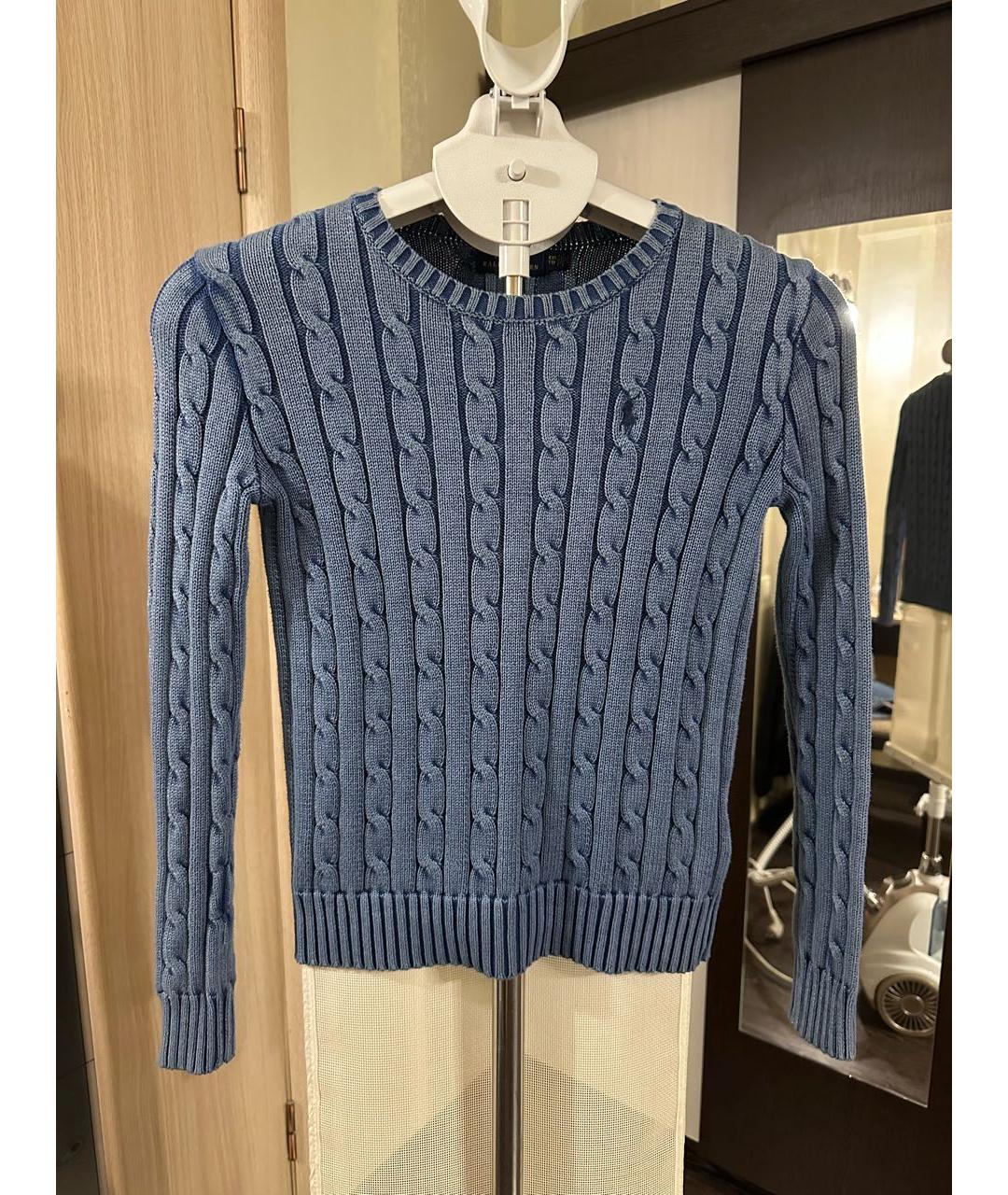 POLO RALPH LAUREN Синий хлопковый джемпер / свитер, фото 7