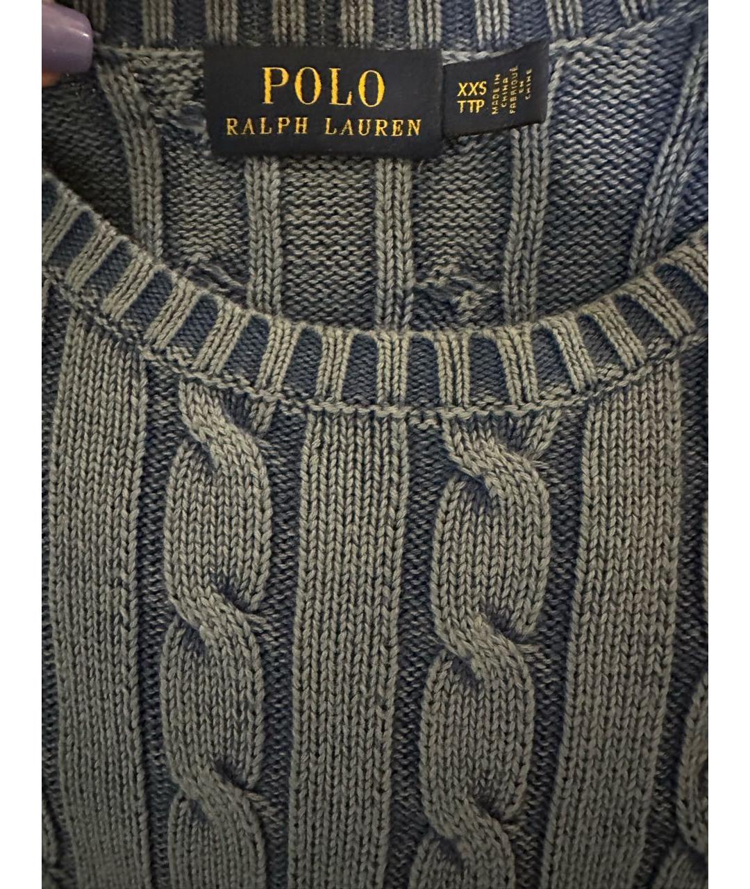 POLO RALPH LAUREN Синий хлопковый джемпер / свитер, фото 3