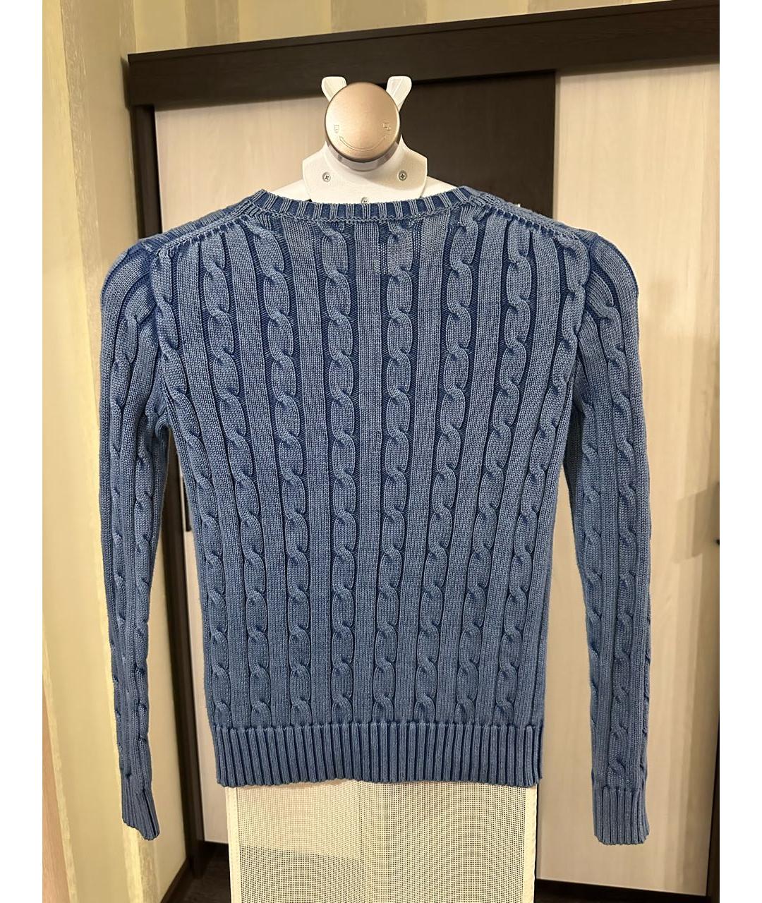 POLO RALPH LAUREN Синий хлопковый джемпер / свитер, фото 2