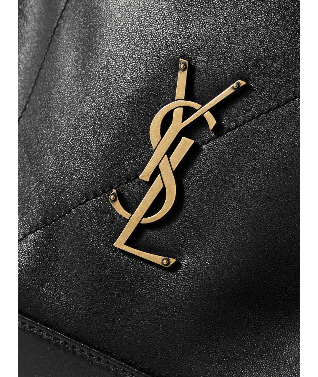 SAINT LAURENT Черная кожаная сумка через плечо, фото 6