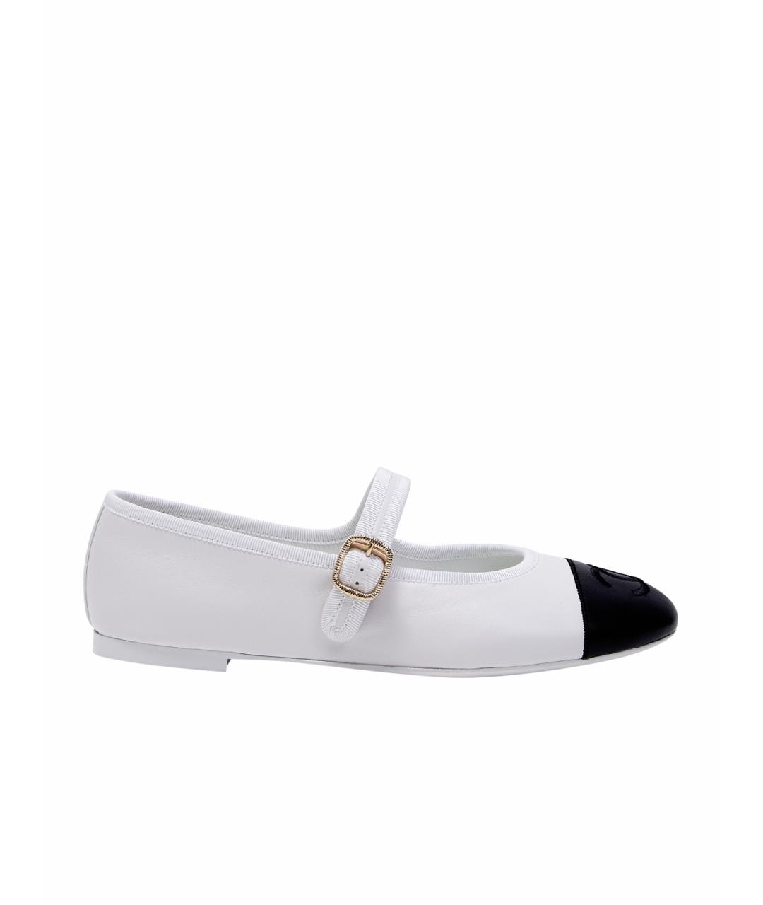 CHANEL Белые кожаные балетки, фото 10