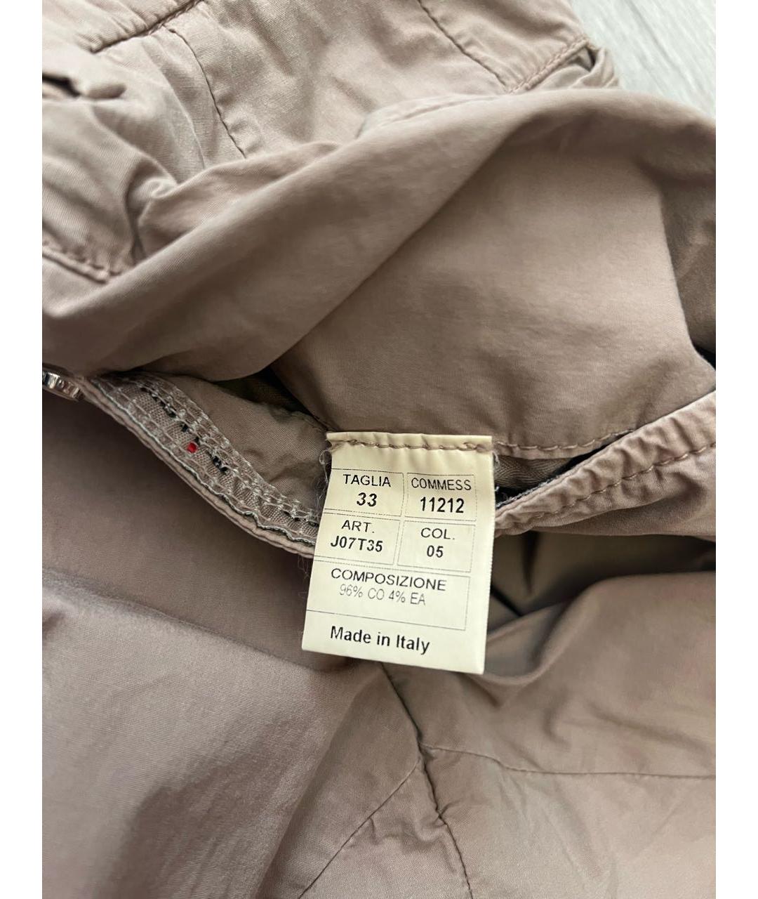 KITON Бежевые хлопко-эластановые повседневные брюки, фото 8