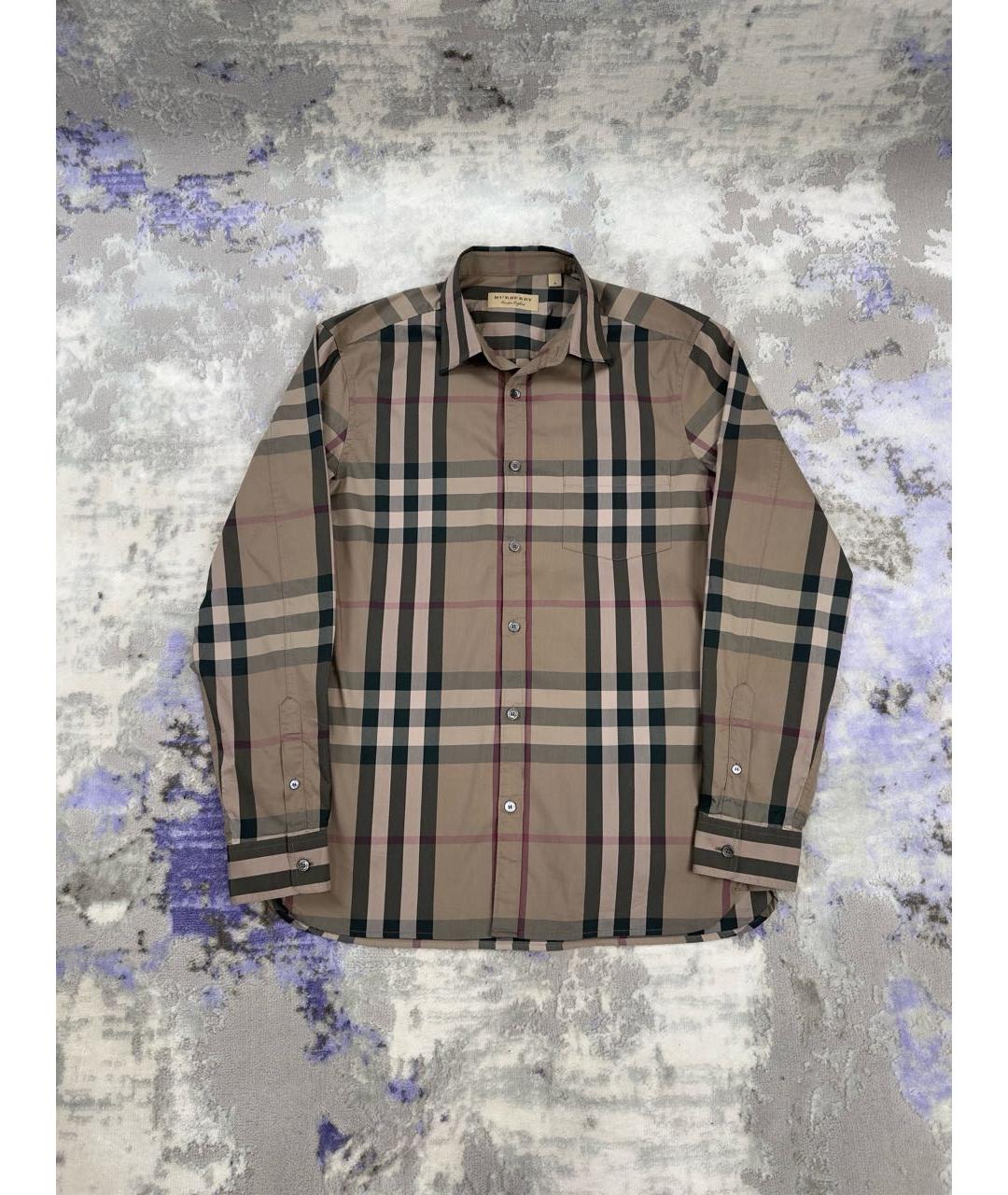 BURBERRY Мульти хлопковая кэжуал рубашка, фото 9