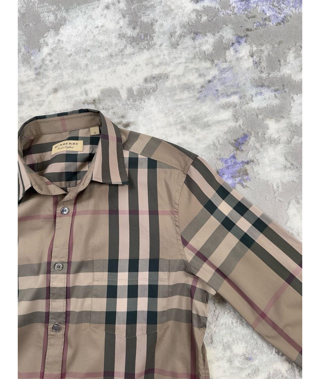 BURBERRY Мульти хлопковая кэжуал рубашка, фото 3