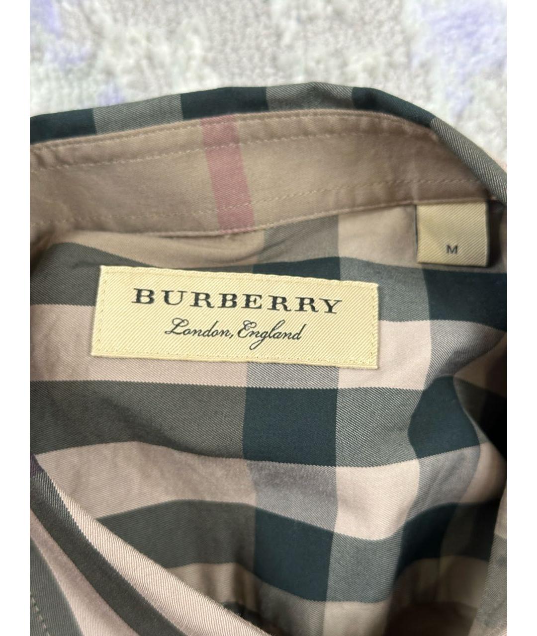 BURBERRY Мульти хлопковая кэжуал рубашка, фото 6