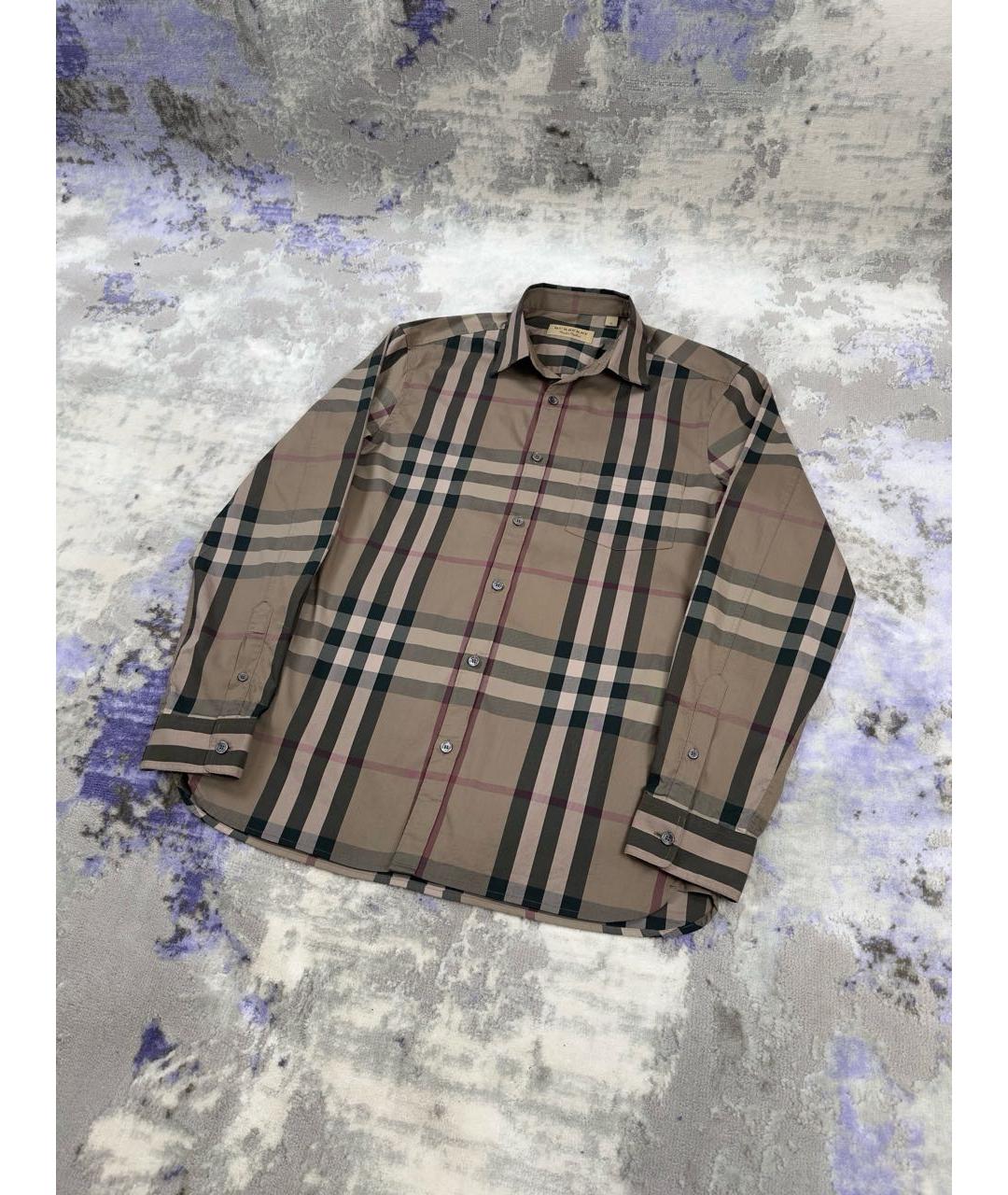 BURBERRY Мульти хлопковая кэжуал рубашка, фото 2