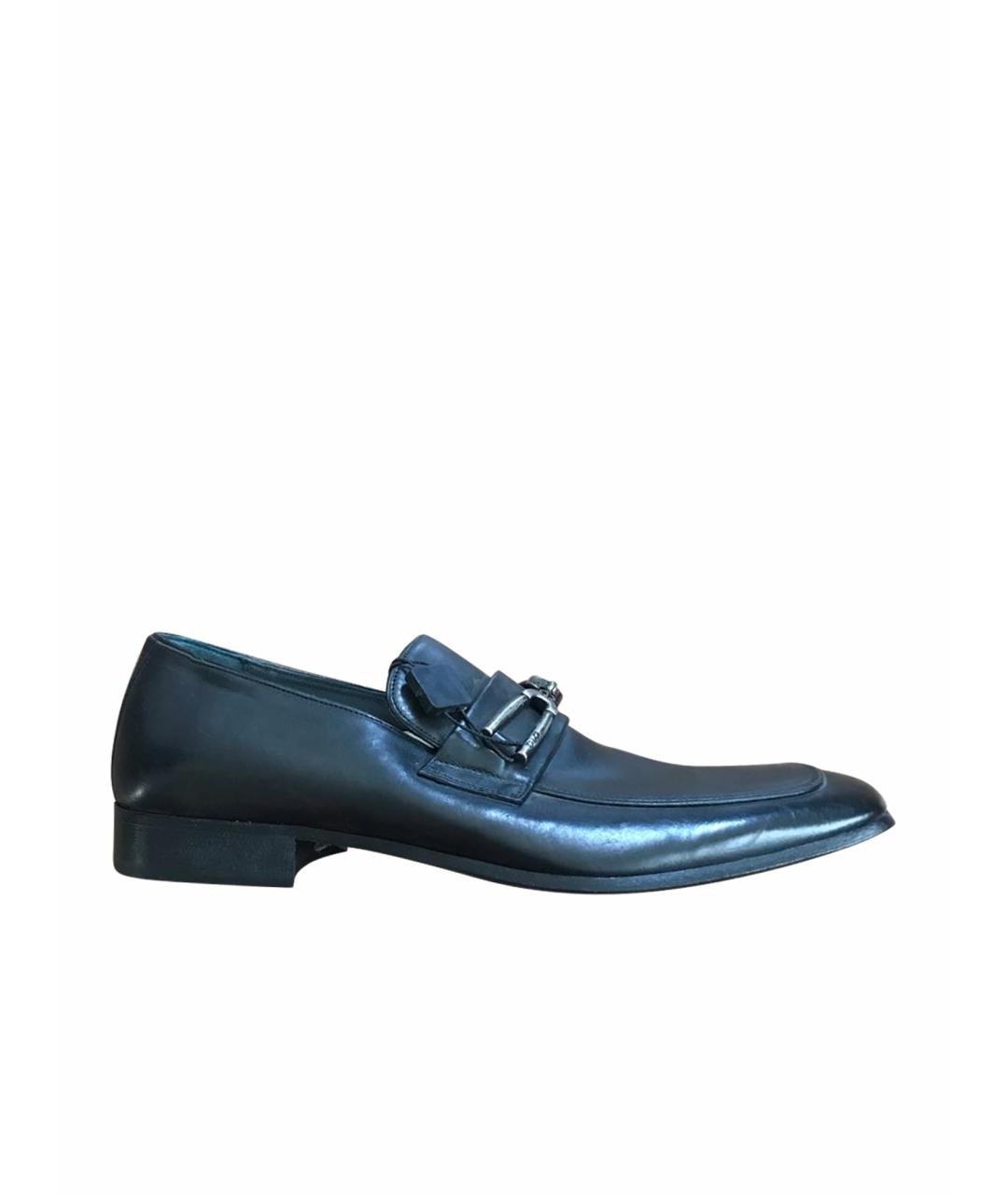 DOLCE&GABBANA Черные кожаные лоферы, фото 1