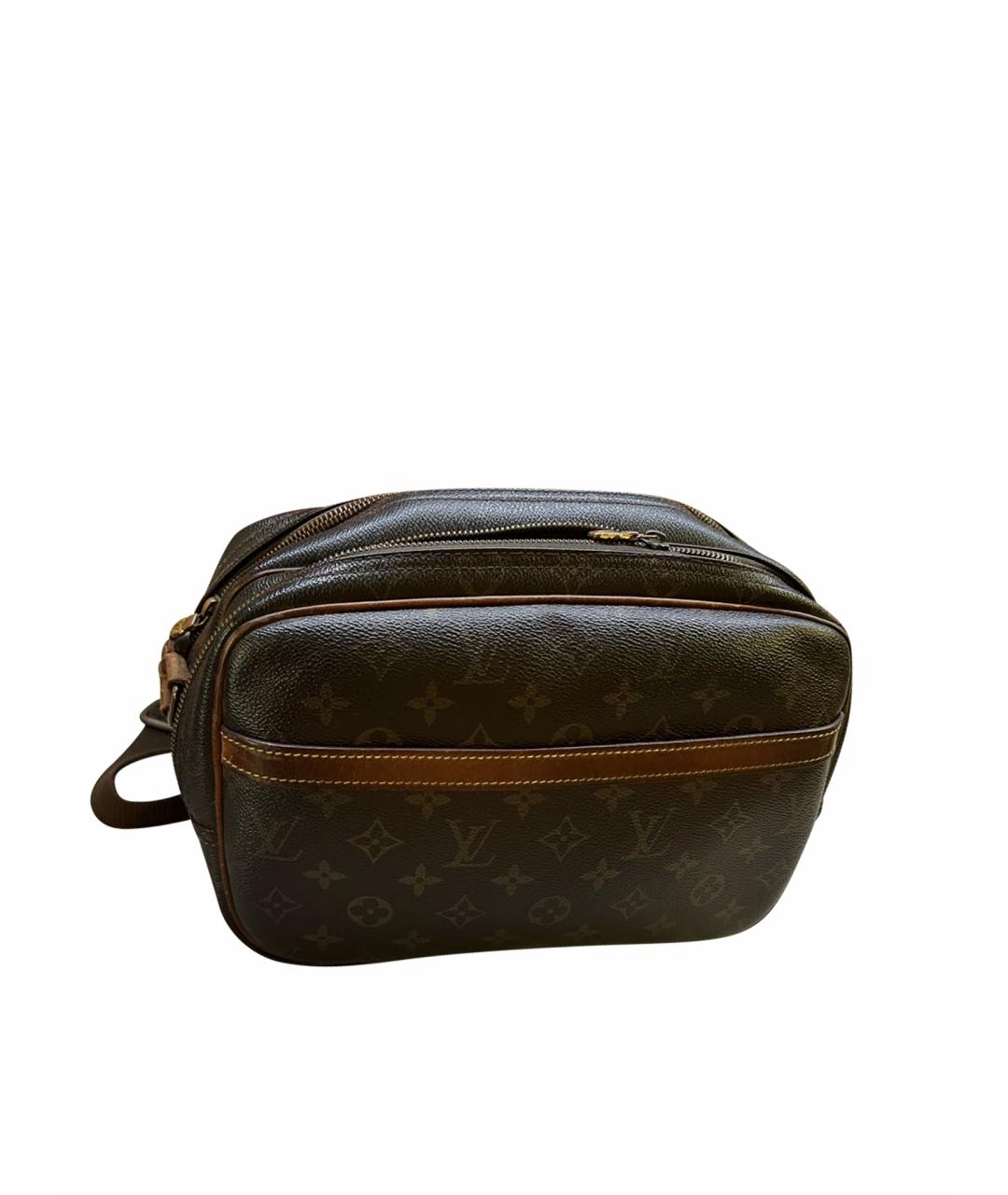 LOUIS VUITTON Коричневая кожаная сумка на плечо, фото 1